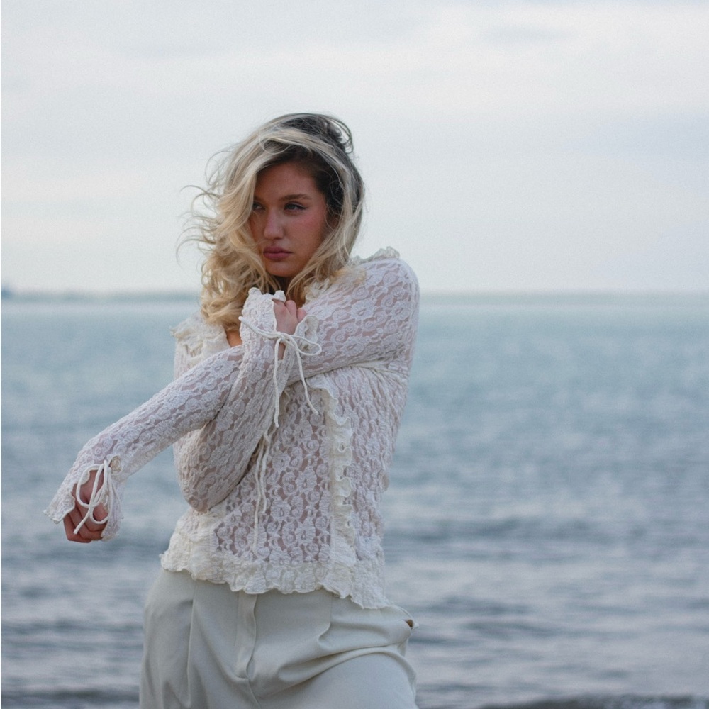 Zara White Lace Blouse